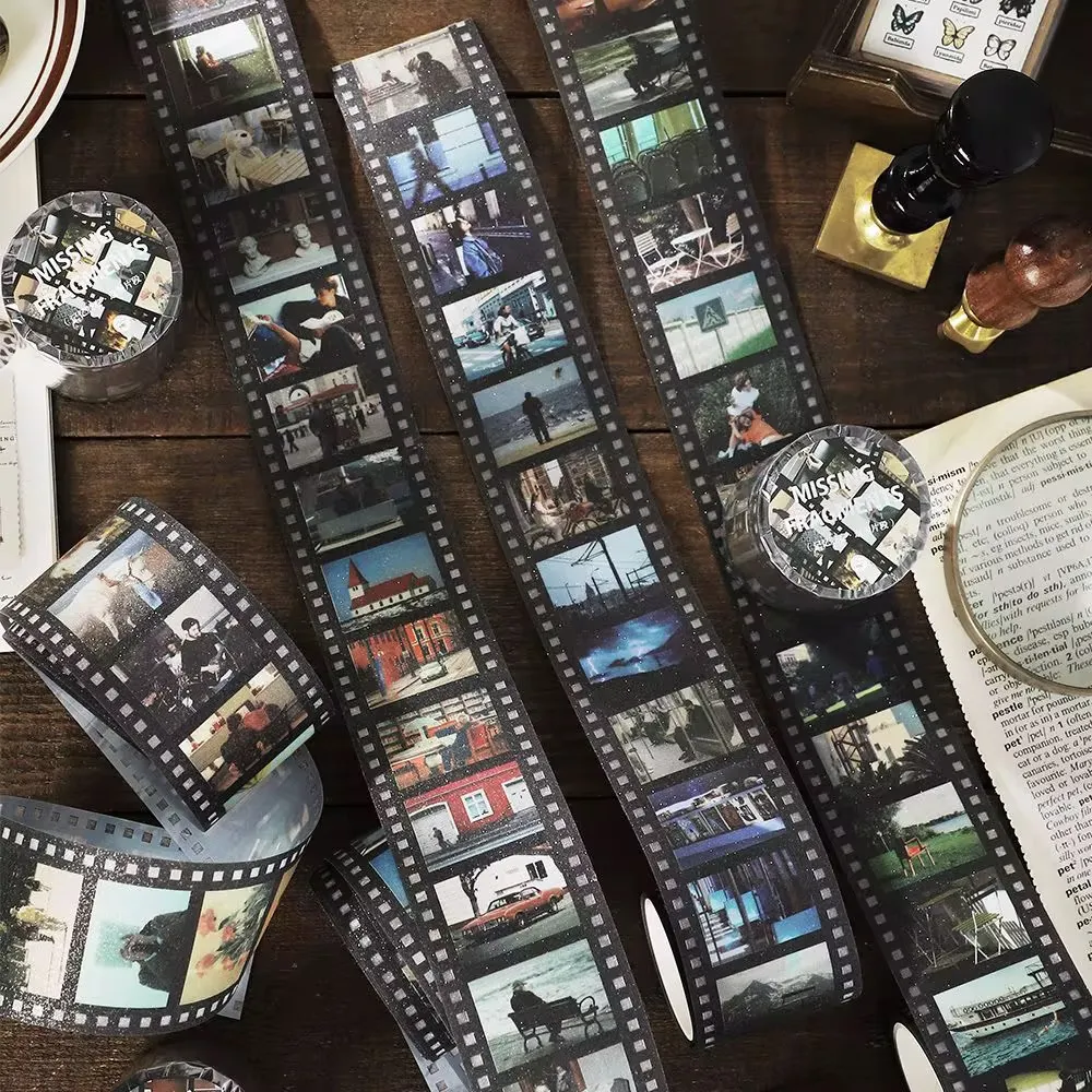 Glittery Film Washy Tape Single Roll -  رول لاصق لامع شكل فيلم لكاميرا