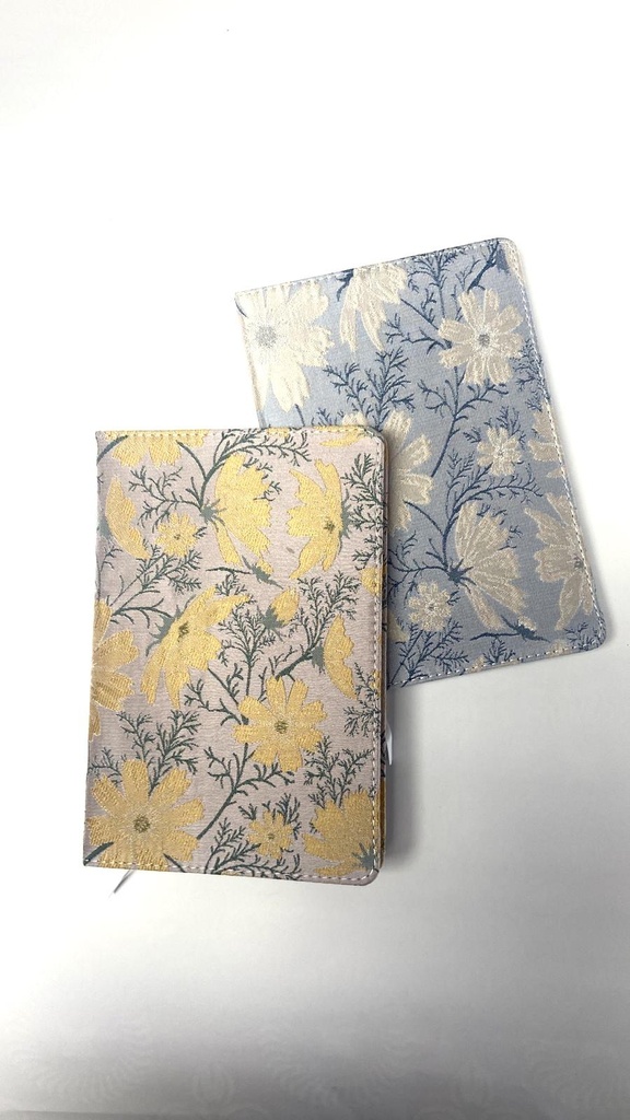 [4716-YELLOW] Gesang Flower Fabric Journals - دفاتر قماش لزهرة الجيسانغ (أصفر)