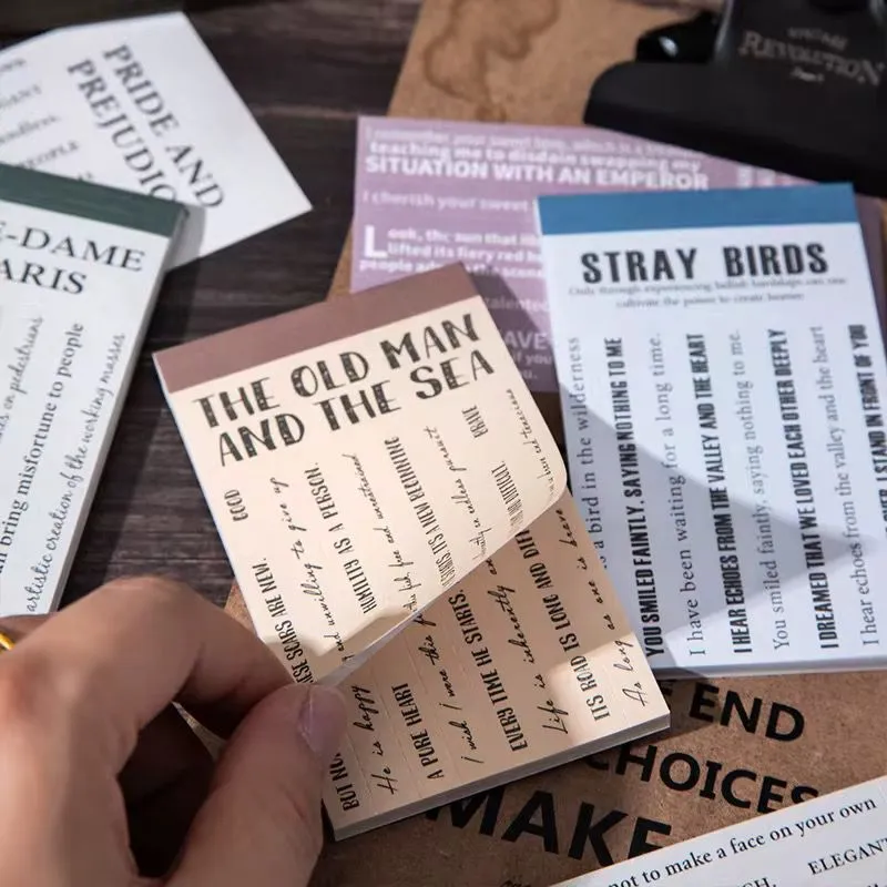 30 Sticky Notes/Pack Book Whispers Series Creative Collage Text- كتيب اقوال بالانجليزي