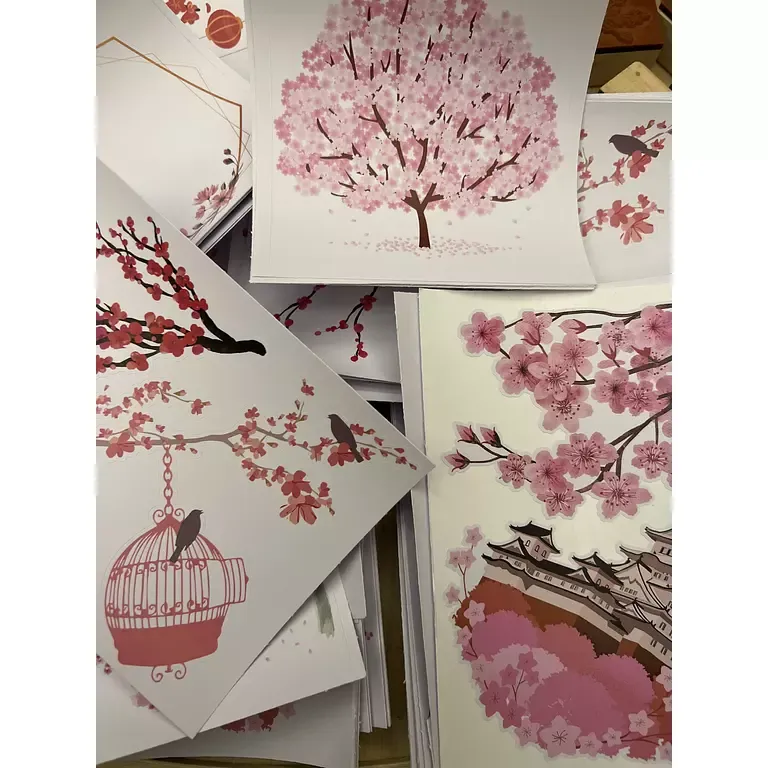 [1615] Cherry Blossoms Stickers Pack - ستيكرز زهرة الكرز اليابانية