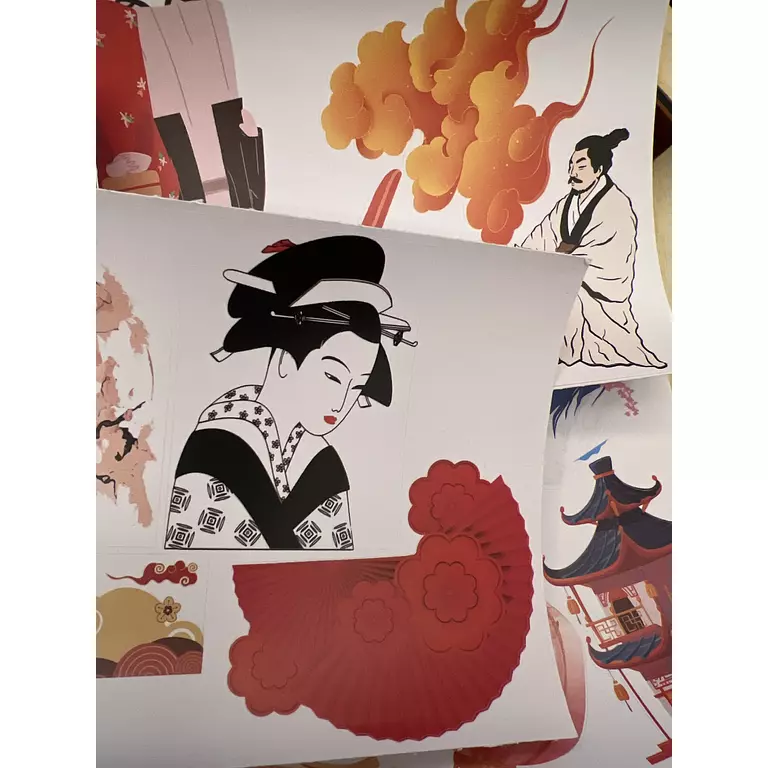 [1594] Asian Culture Stickers Pack - ستيكرز الثقافة الآسيوية
