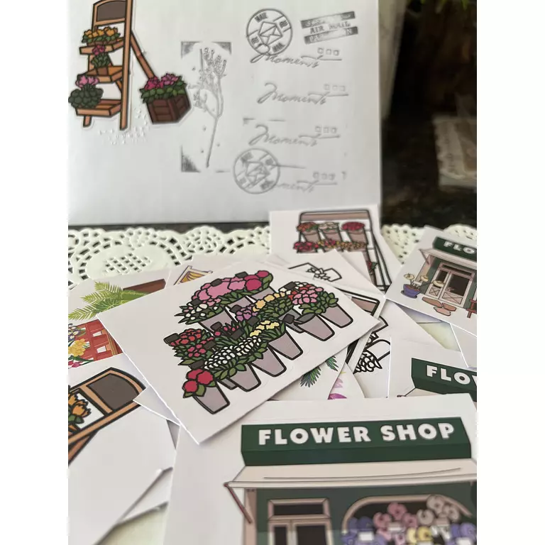 [1725] Flowershops Stickers Pack - ستيكرز محلات الزهور