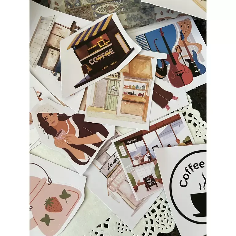 [1717] Coffeeshops Stickers Pack - ستيكرز المقاهي
