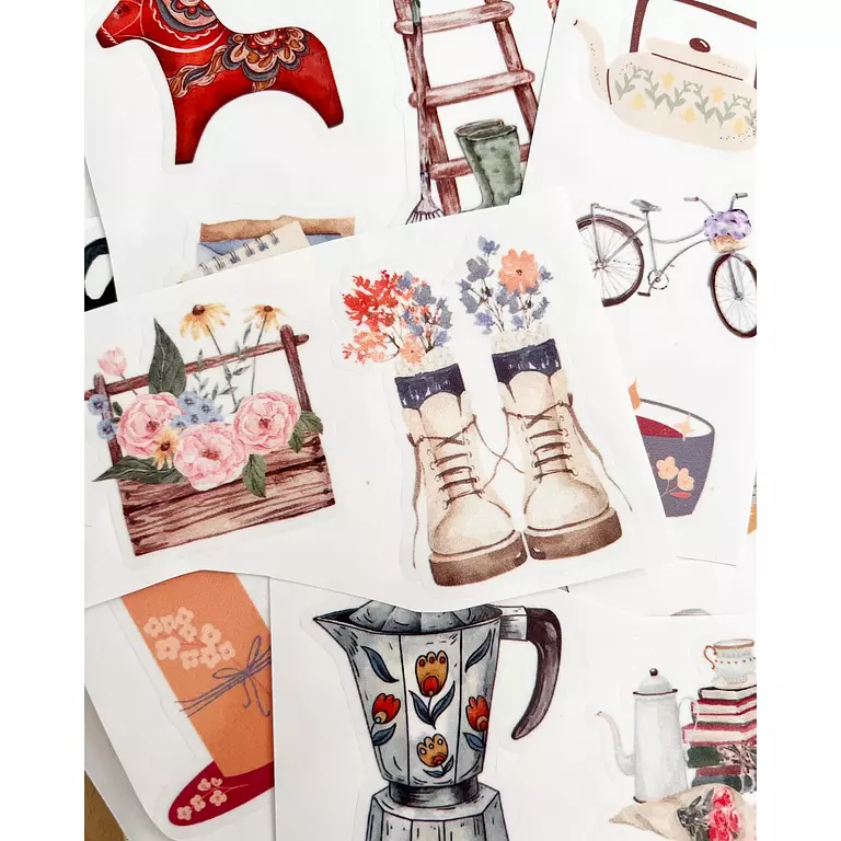 [1580] Teacups Stickers Pack - ستيكرز أكواب الشاي