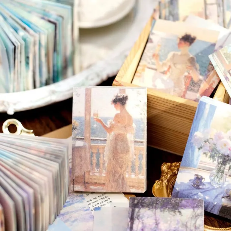 [4345-ONE] Victorian Romance Craft Paper - ورق كرافت رومانسي كلاسيك (1. Love after sunset and dusk)